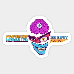WEIRDO - Creative Energy Flo - Face - Full Color Sticker